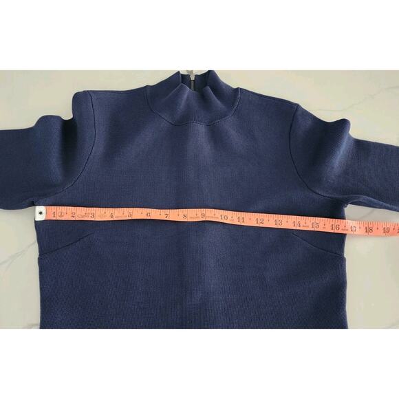 TED BAKER Pleated Hem Knitted Bodycon Mini Dress Navy Blue Mini TB Size 2/US 6 - Picture 10 of 12